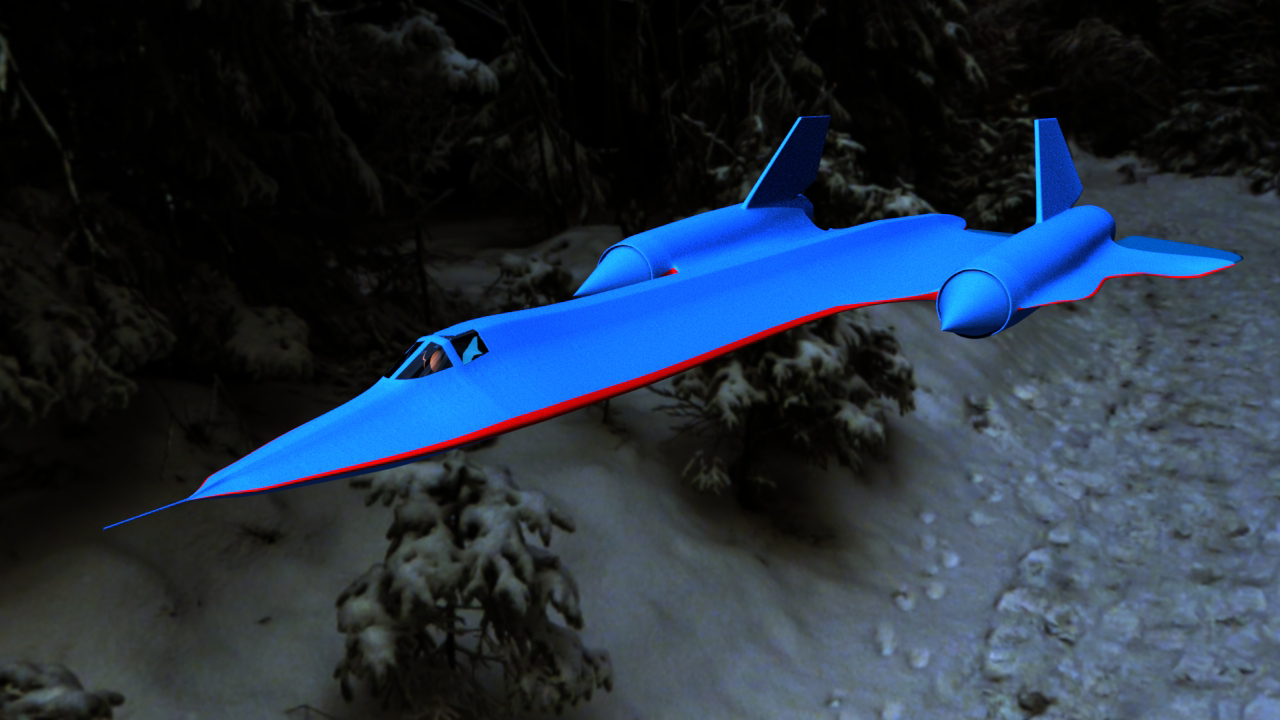 SR71 Fighter Jet Beauty Shot