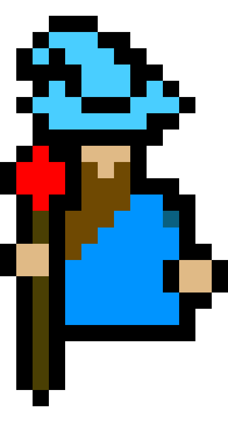 Pixel Art Wizard Sprite